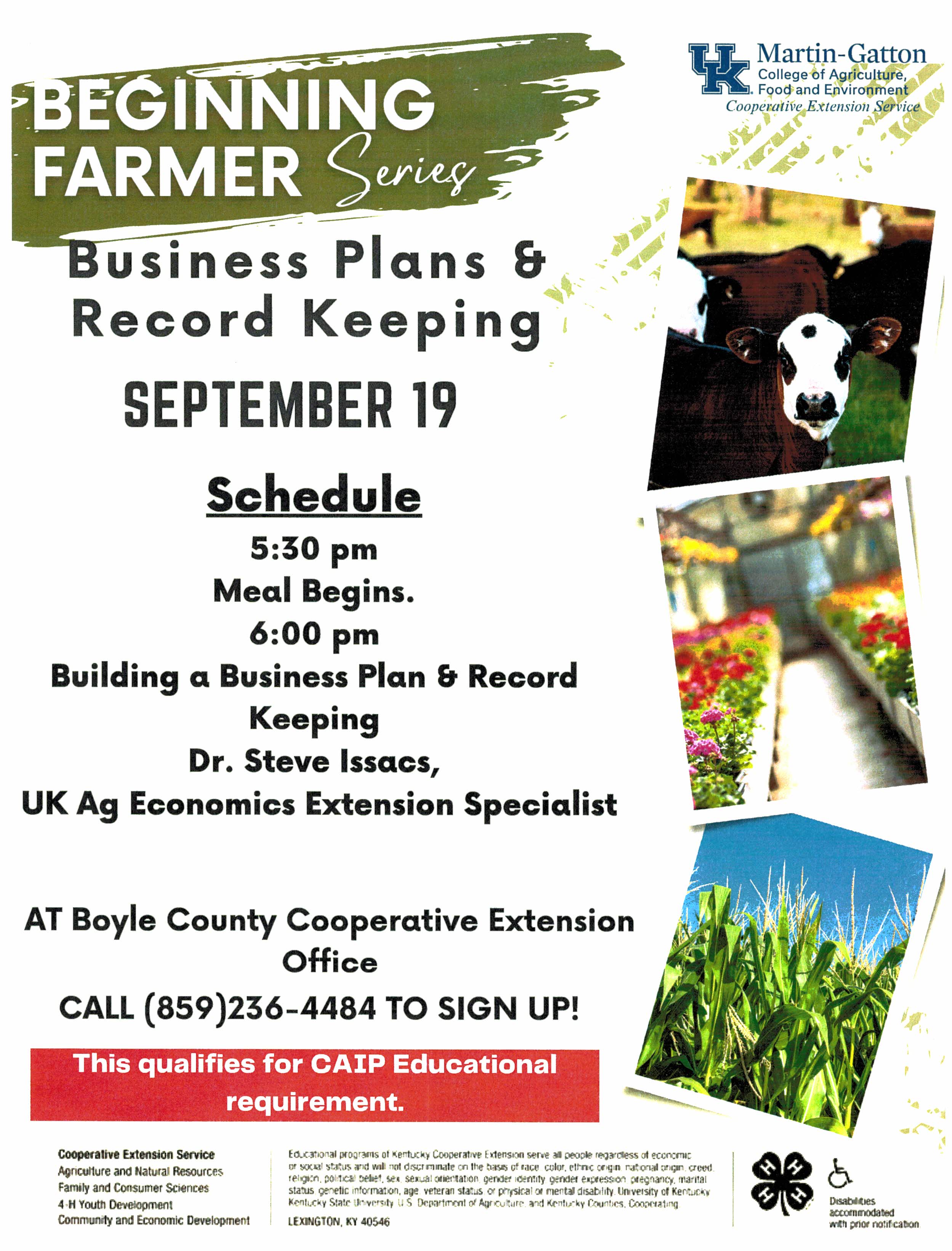 Beginning Farmer Series | Boyle County Extension Office